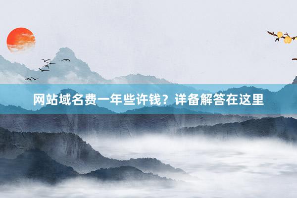 网站域名费一年些许钱？详备解答在这里